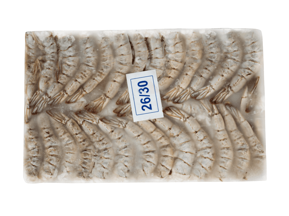 Креветка ваннамей с/м б/г в панц. 26/30, бл. 1,8кг, Индия