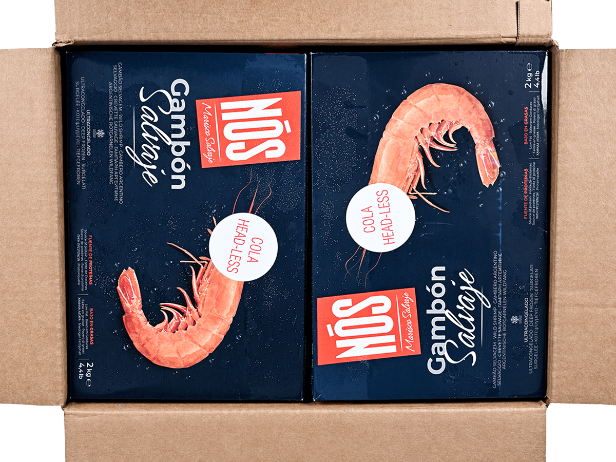 Креветка красная аргентинская с/м б/г в панц. С1 (30/55), 2кг,  Аргентина