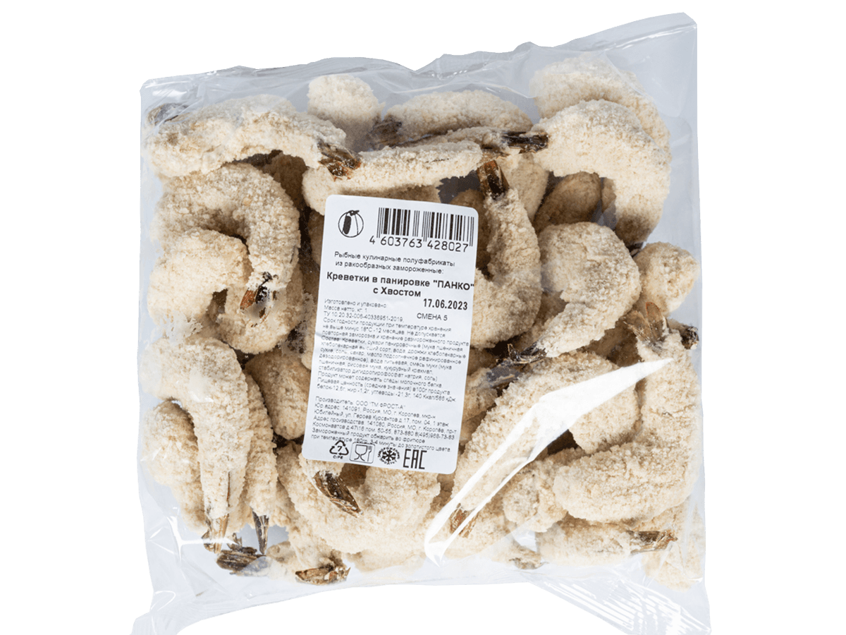 Креветка в панировке панко с хвостом, Фрост-А, Россия