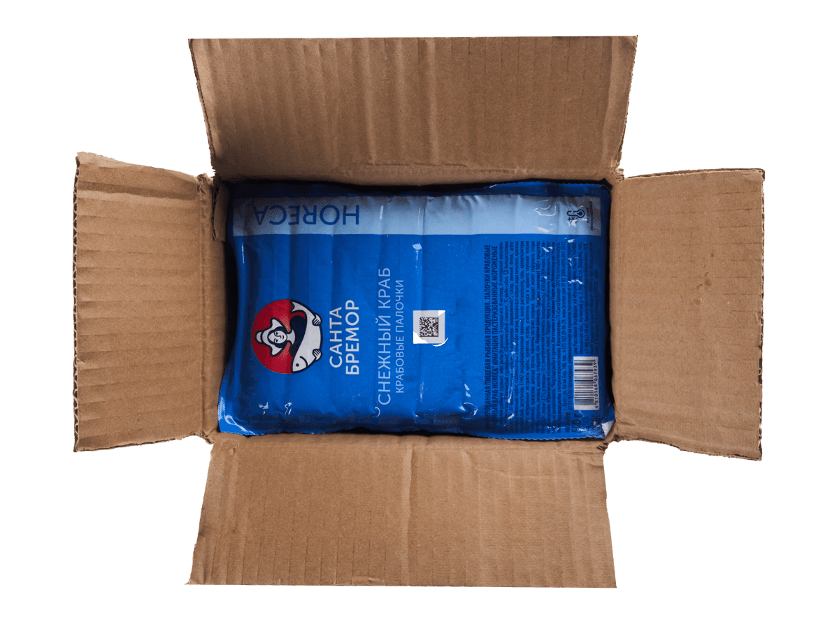 Палочки крабовые Снежный краб 500г, Санта-Бремор, Беларусь