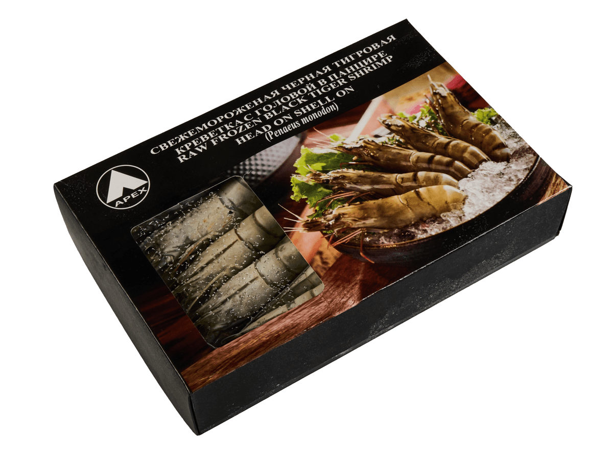 Креветка черная тигровая с/м с/г 8/12 semi-IQF, Бангладеш