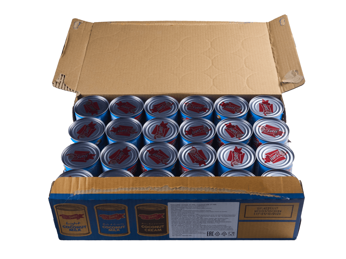 Молоко кокосовое 17-19% 400мл, Китай