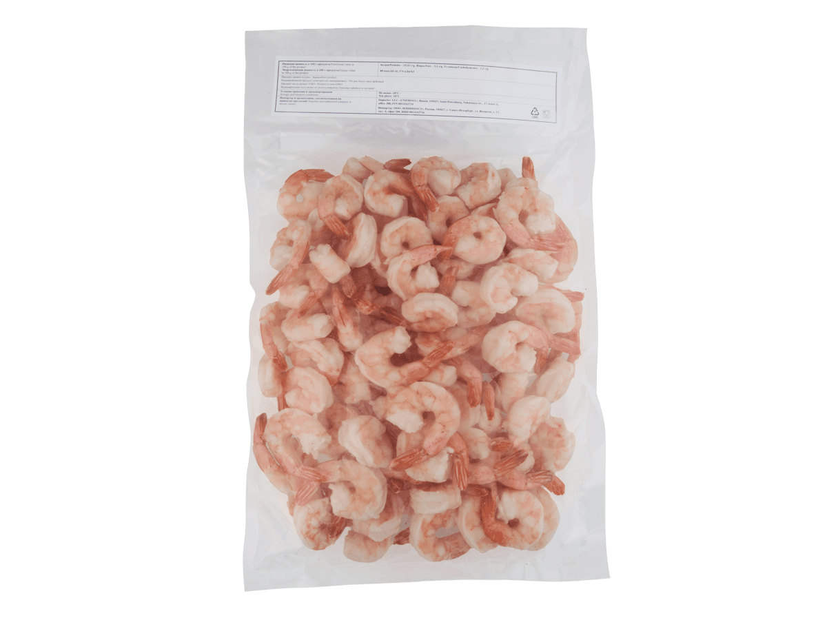 Креветка ваннамей в/м очищ. с хв. 41/50 IQF 1кг, Индия