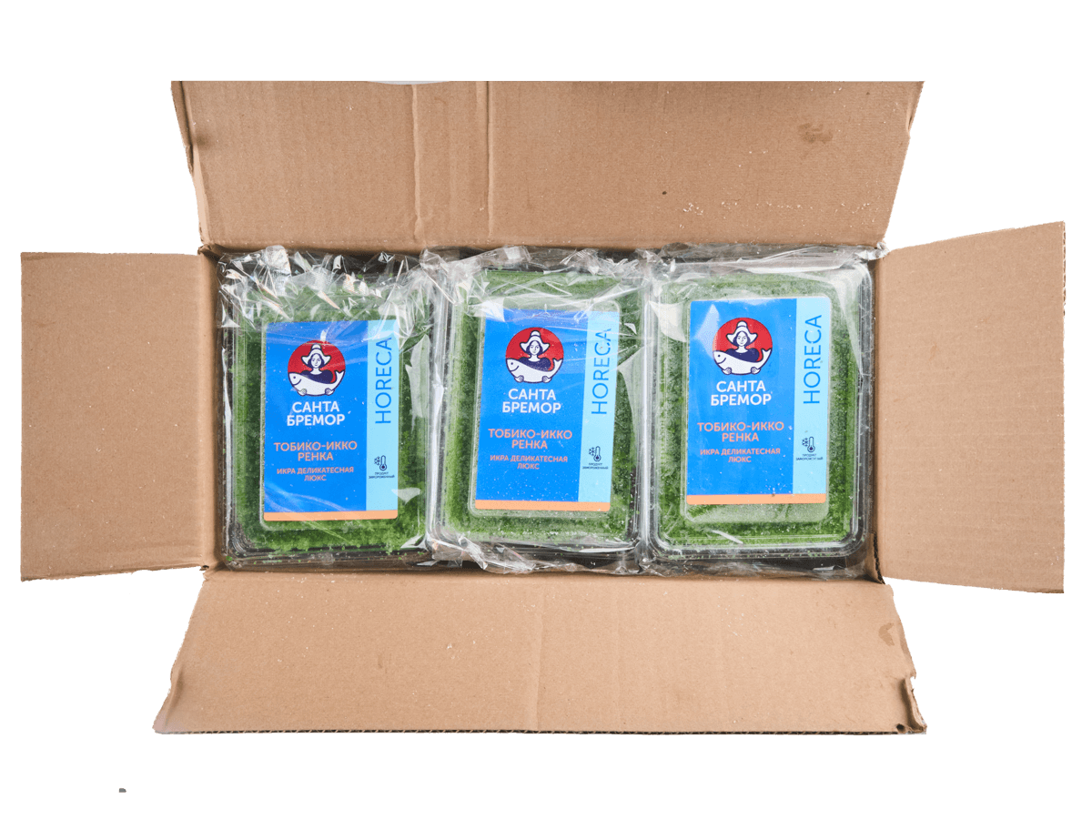 Икра Тобико-ИККО зеленая 500г, Санта Бремор, Беларусь