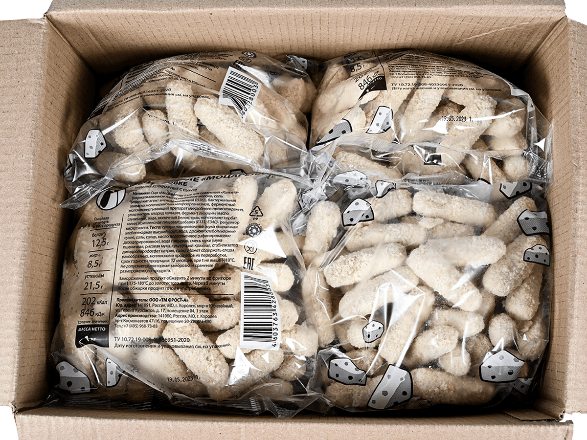 Палочки из сыра моцарелла в панировке, Фрост-А, Россия