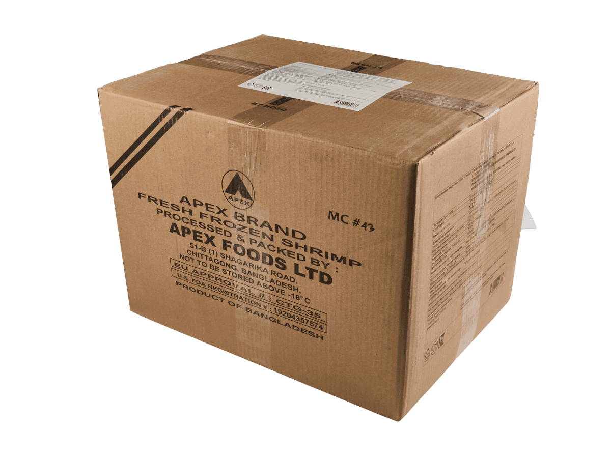 Креветка черная тигровая с/м с/г 8/12 semi-IQF, Бангладеш