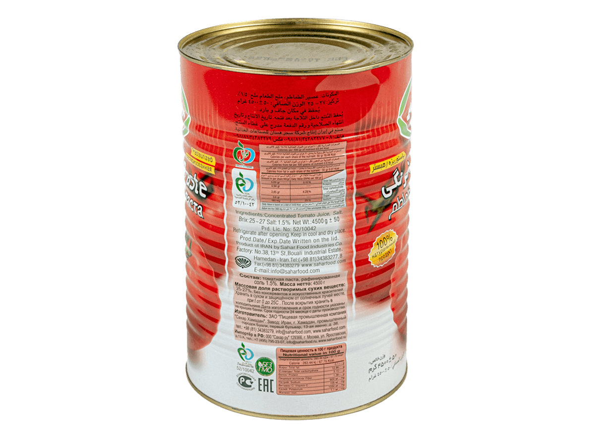 Паста томатная 25-29% 4,5кг, Иран