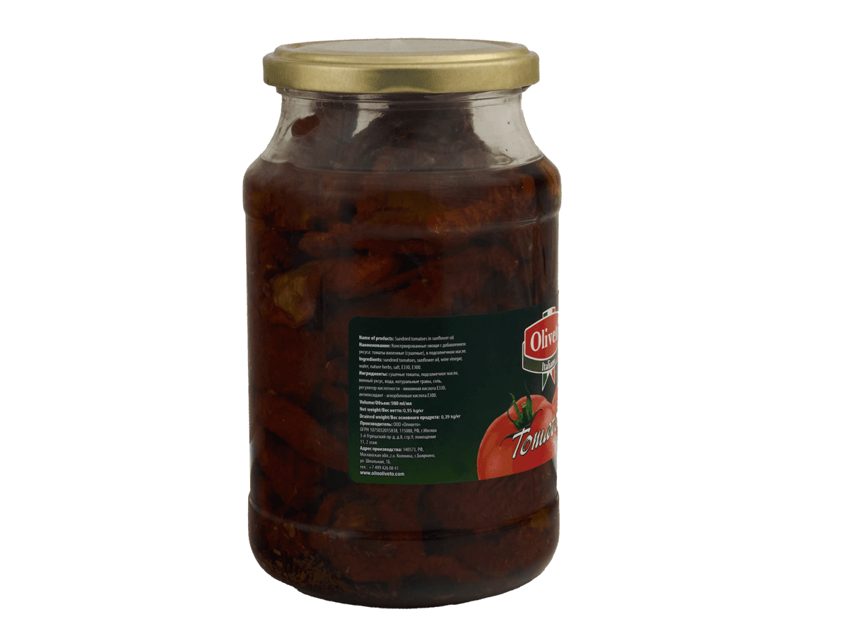 Томаты сушеные в масле 950г, Россия