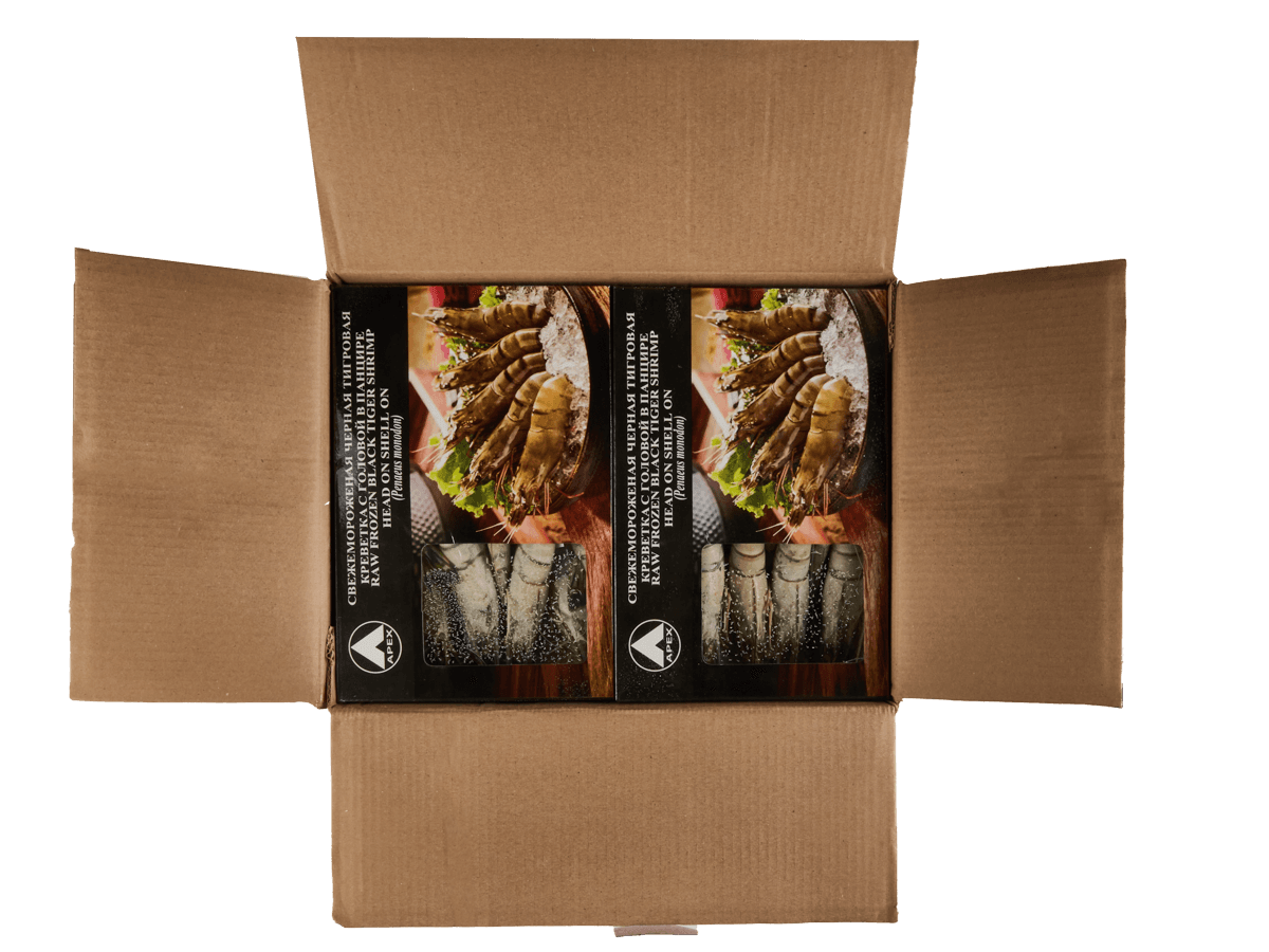 Креветка черная тигровая с/м с/г 8/12 semi-IQF, Бангладеш