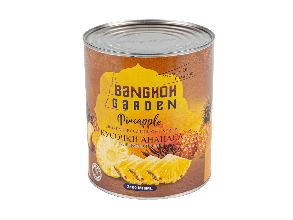 Ананасы в сиропе кусочки некалиброванные 3,05кг
