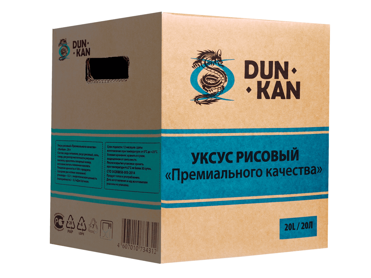 Уксус рисовый Премиум DUNKAN 20л, Россия