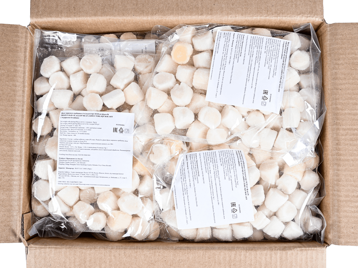 Морской гребешок с/м 10/20 ECONOMY IQF 8%