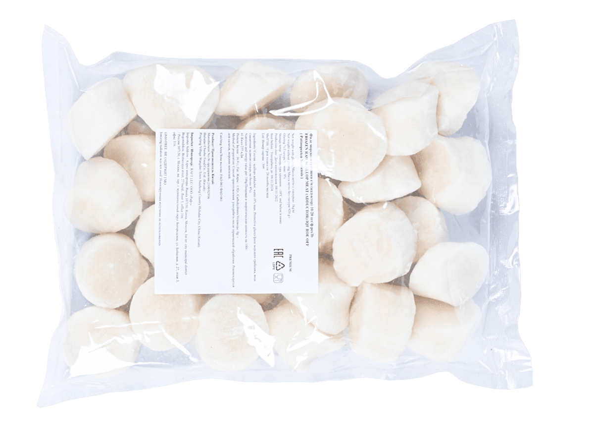 Морской гребешок с/м 10/20 PREMIUM IQF 8%