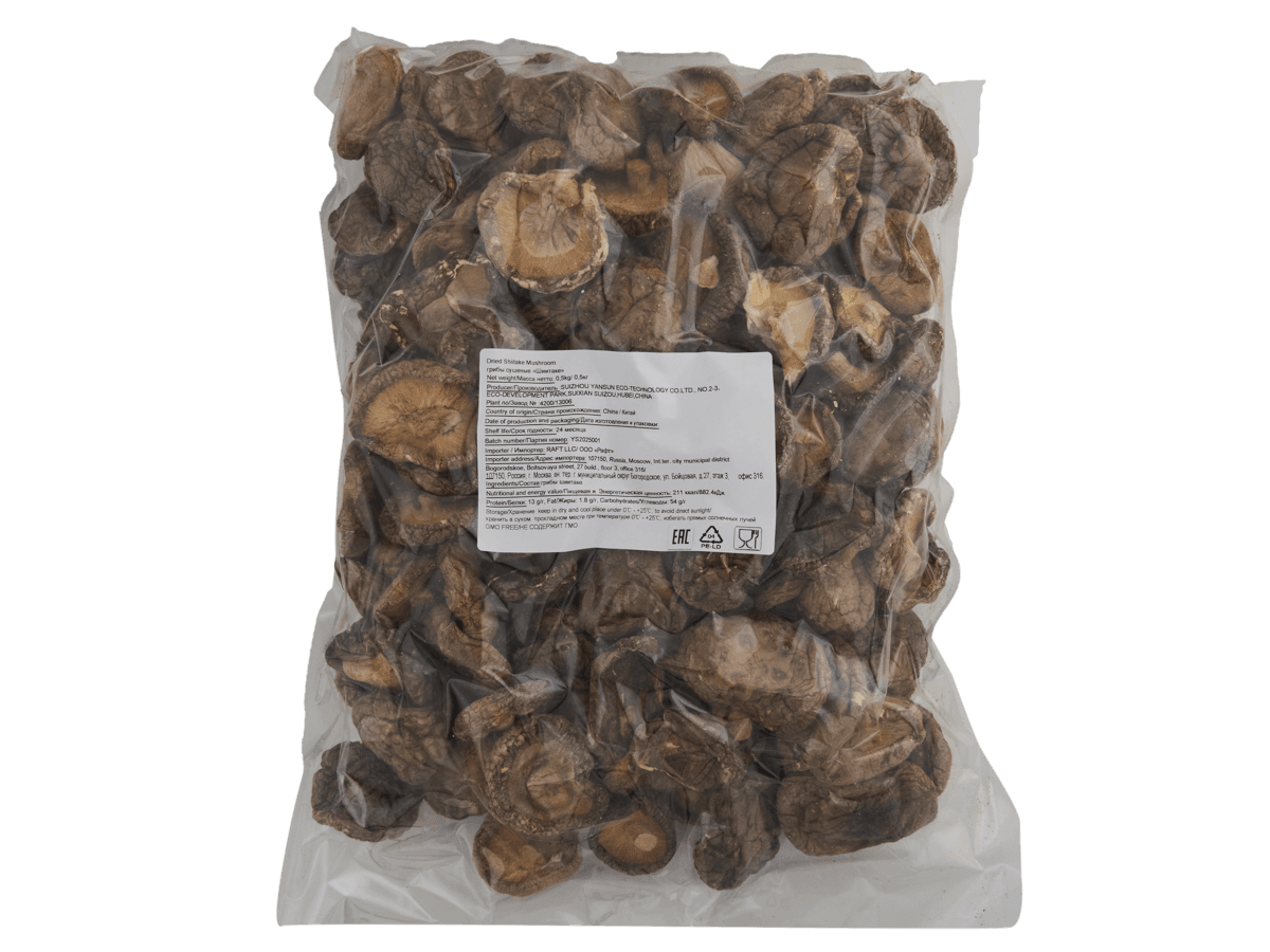 Грибы Шиитаке 500г, Китай