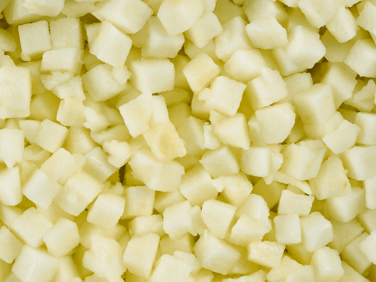 Яблоко кубик с/м без кожуры 10кг, Сербия