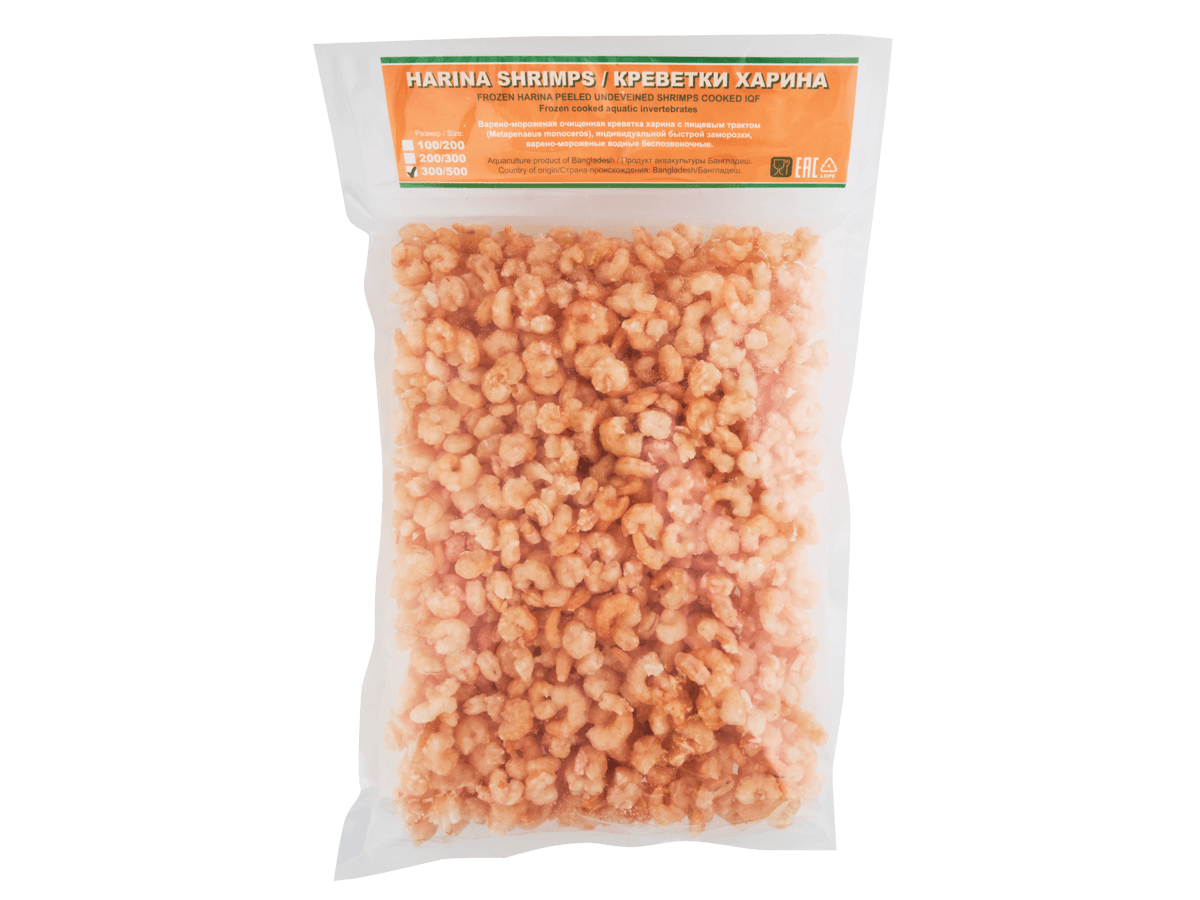 Креветка ваннамей в/м очищ. с веной 300/500, IQF 1кг, Бангладеш