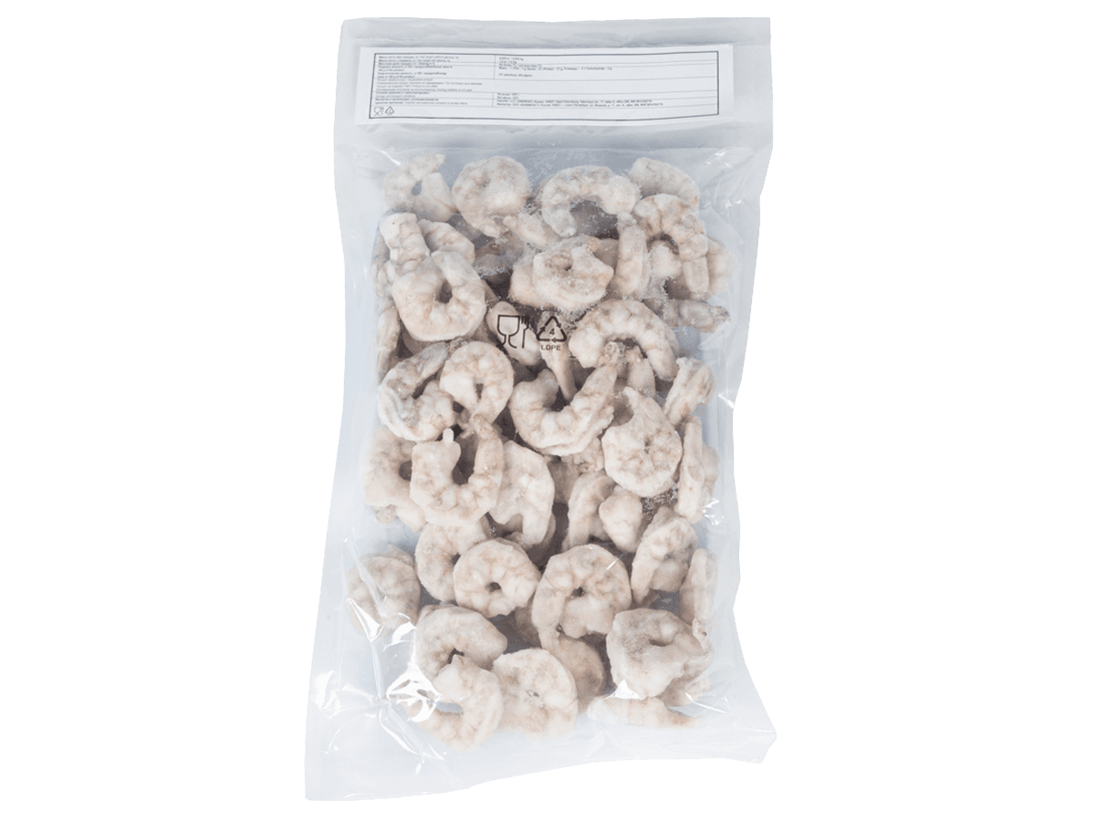 Креветка ваннамей с/м очищ. без вены 26/30, IQF 1кг, Индия