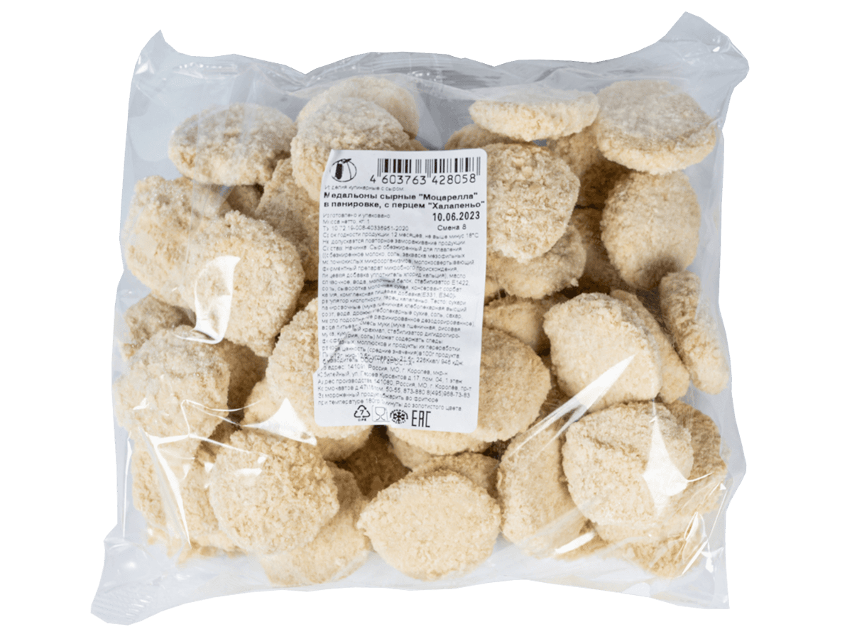 Медальоны сырные с халапеньо в панировке, Россия