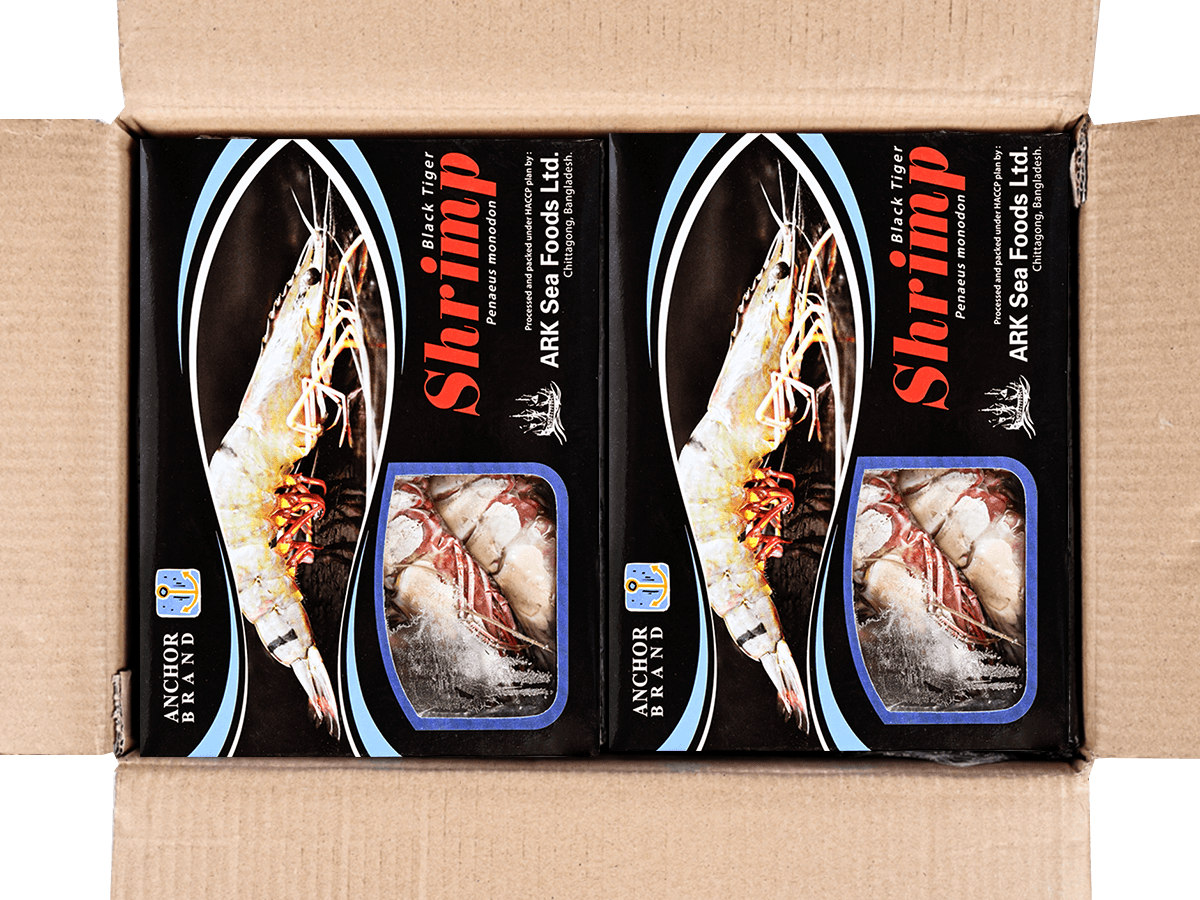 Креветка черная тигровая с/м с/г 6/8 semi-IQF, Бангладеш