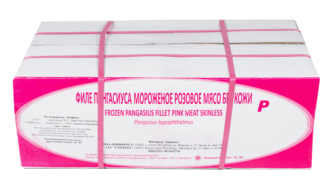 Пангасиус синекорый с/м филе без кожи  220-800г