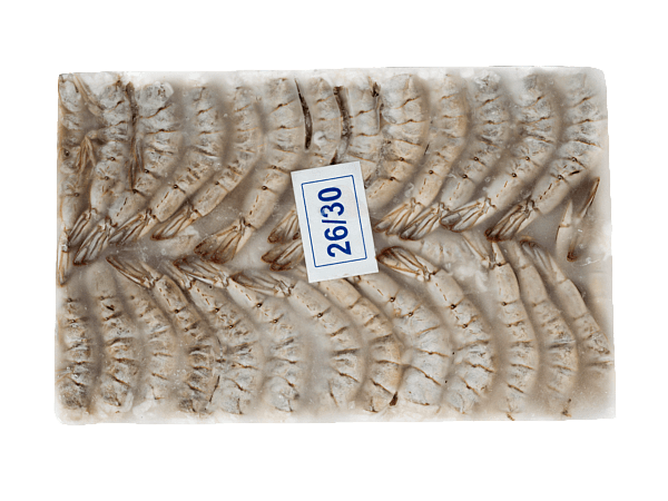 Креветка ваннамей с/м б/г в панц. 26/30, бл. 1,8кг, Индия