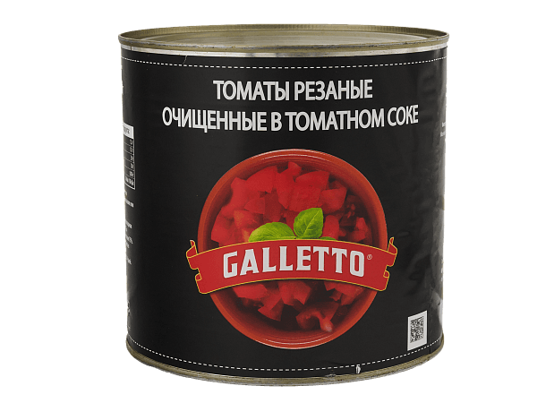 Томаты очищенные нарезанные в с/с 2,5 кг