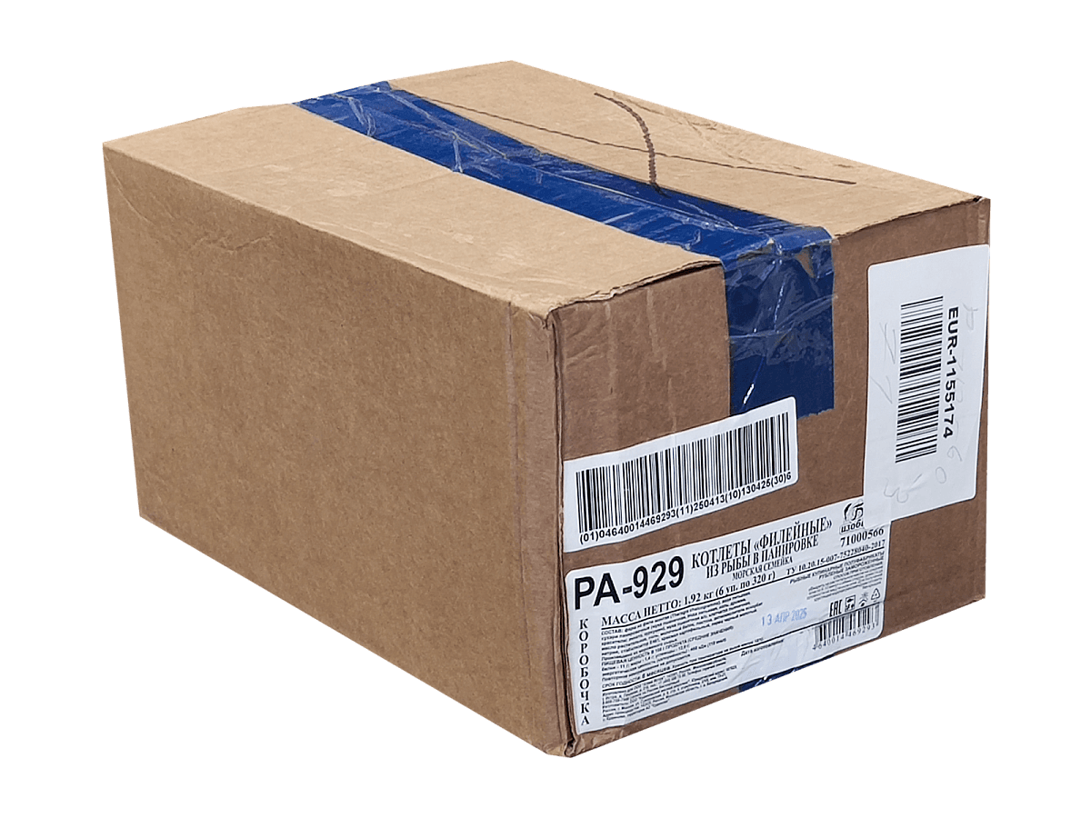 Морская Семейка рыбные котлетки в панировке