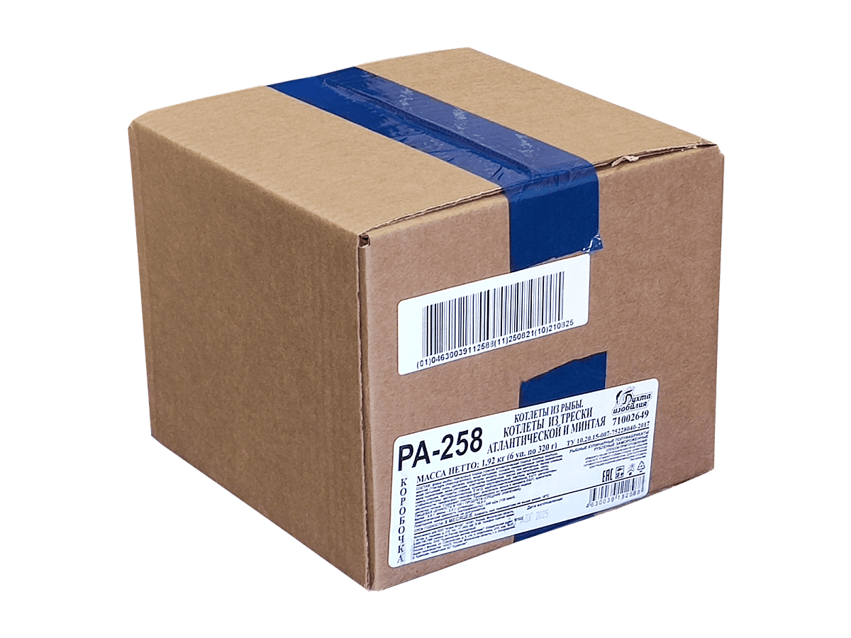 Котлеты из трески атлантической и минтая