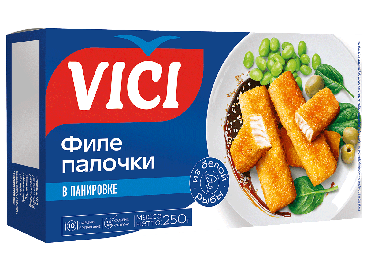 Рыбные палочки из филе в панировке