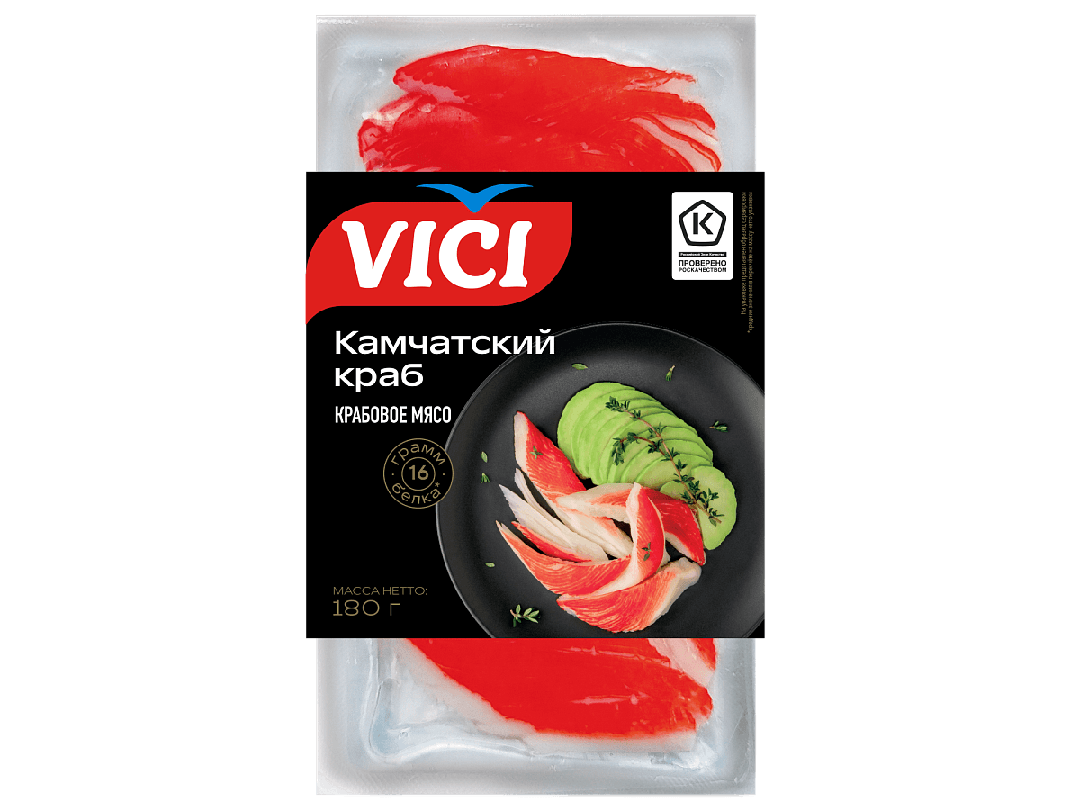 Крабовое мясо Камчатский краб охлажденное