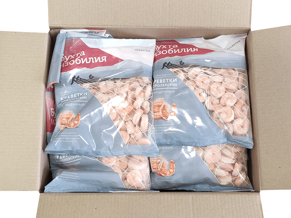 Креветки королевские очищенные